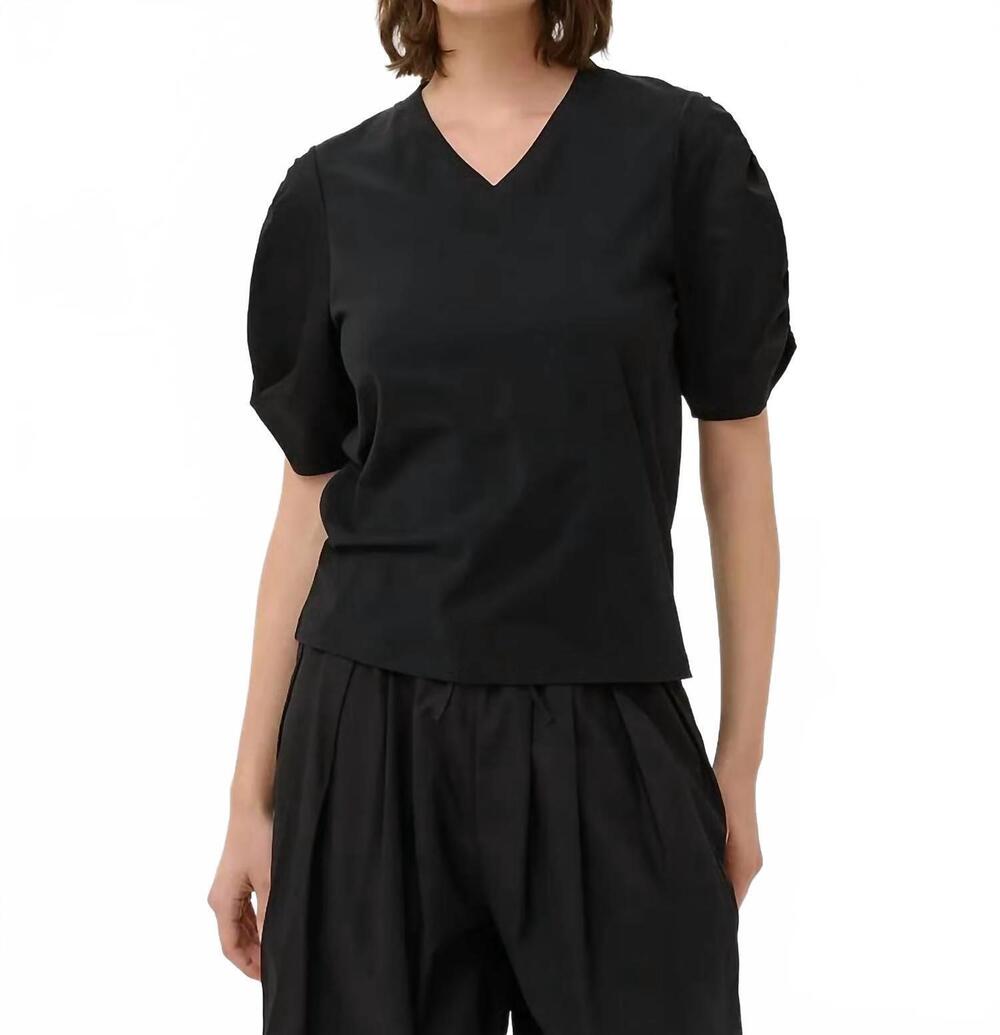 NEW INWEAR gudrun v-neck t-shirt in black